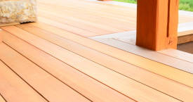 Vertical-grain cedar decking